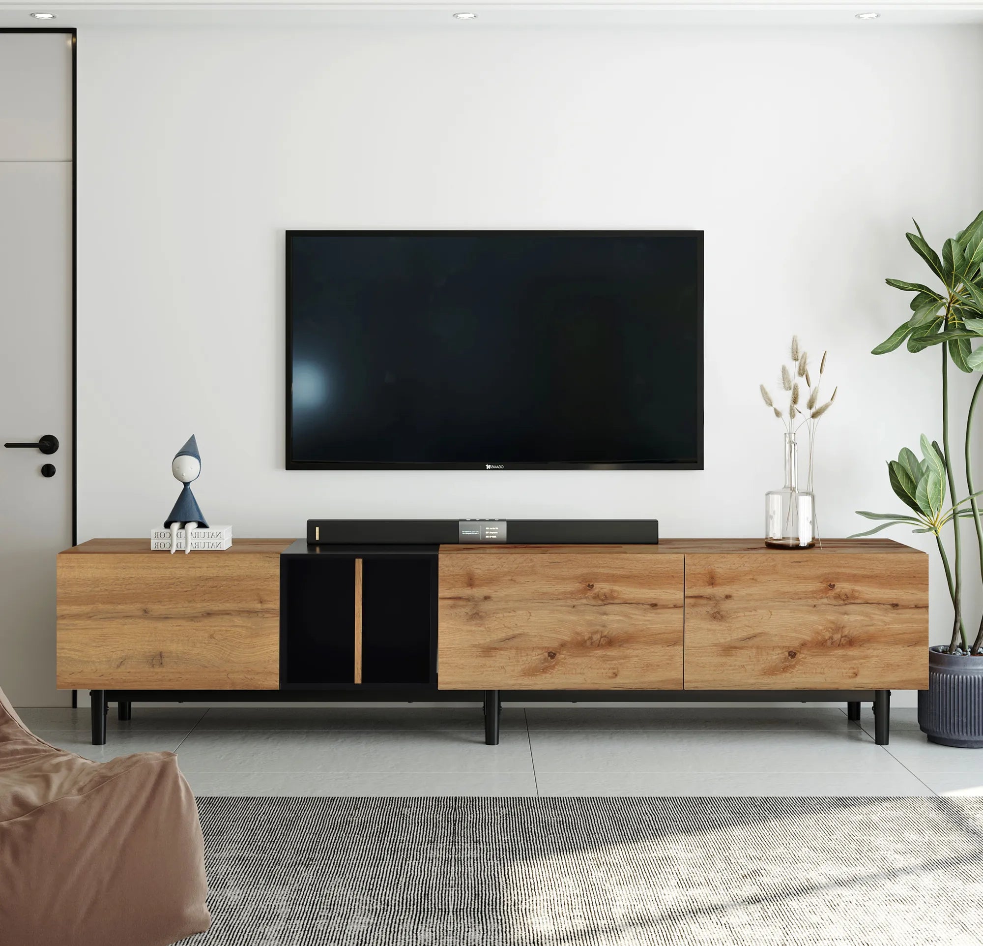 Modern TV Stand Media Console with Large Storage