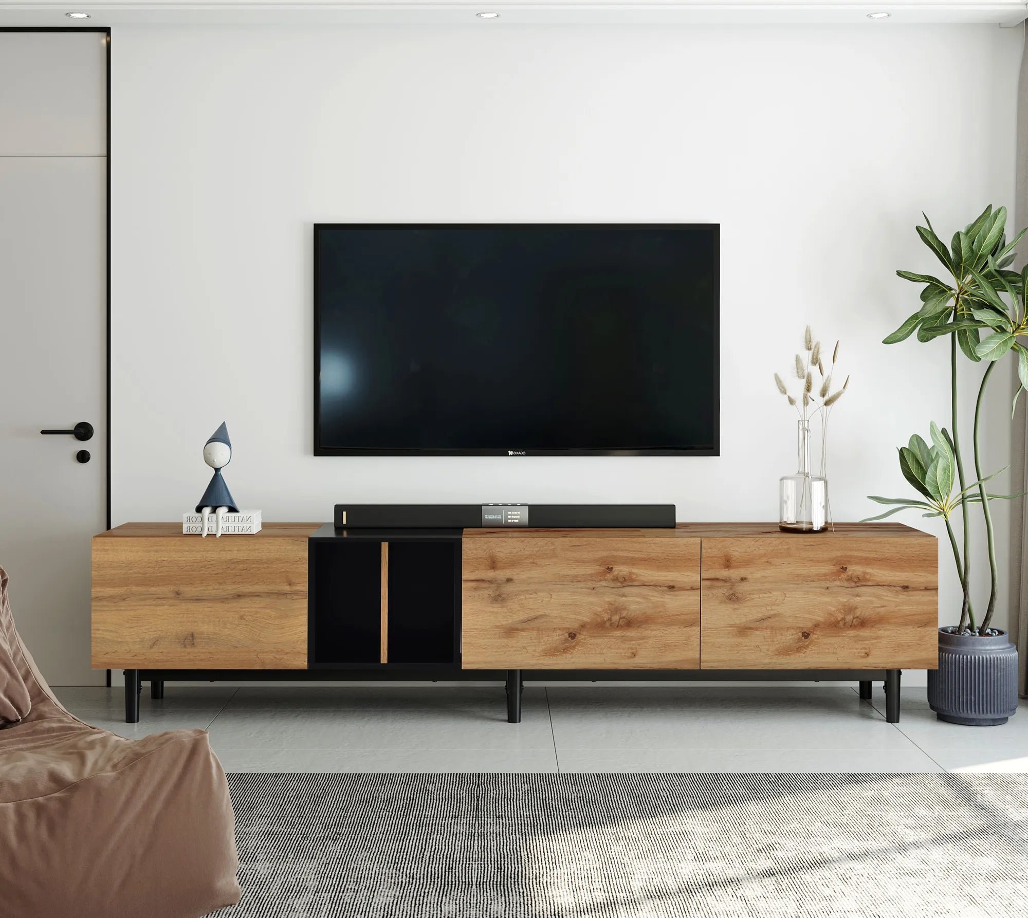 Modern TV Stand Media Console with Large Storage