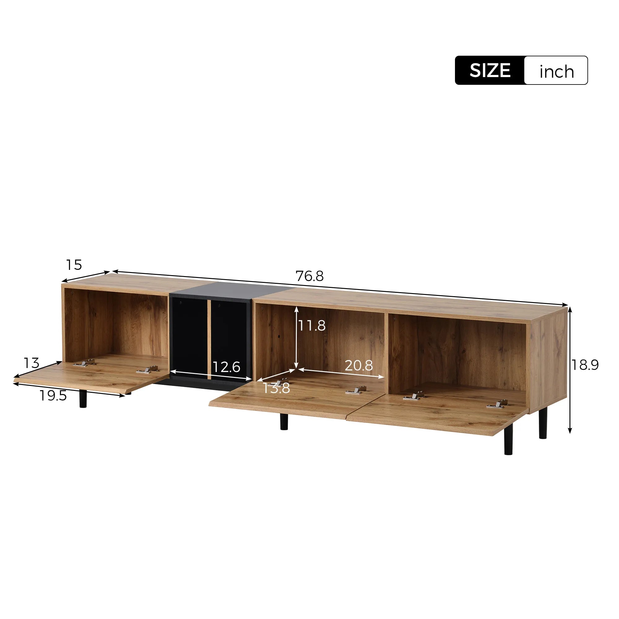 Modern TV Stand Media Console with Large Storage