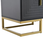 Modern TV Stand with Geometric Lines
