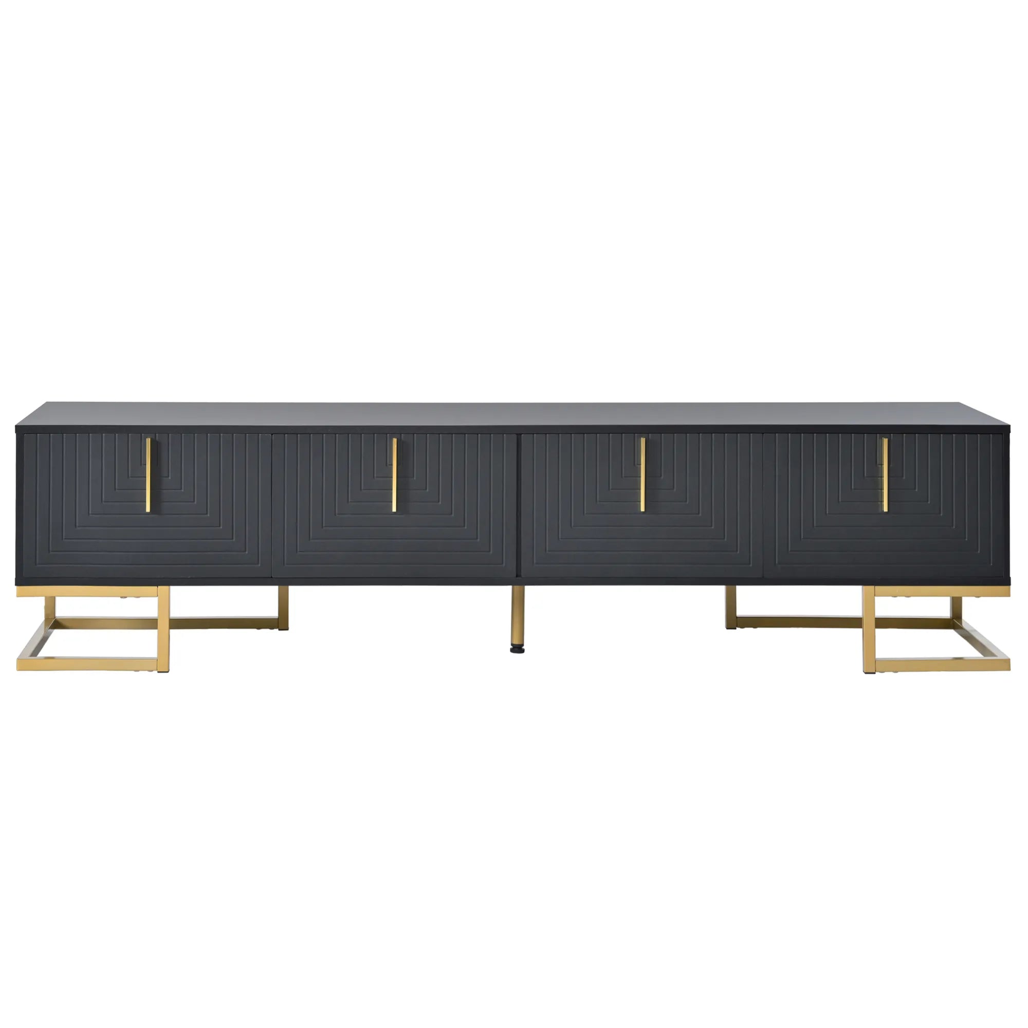 Modern TV Stand with Geometric Lines