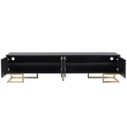 Modern TV Stand with Geometric Lines