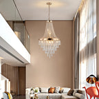 Modern Tiered Crystal Chandelier