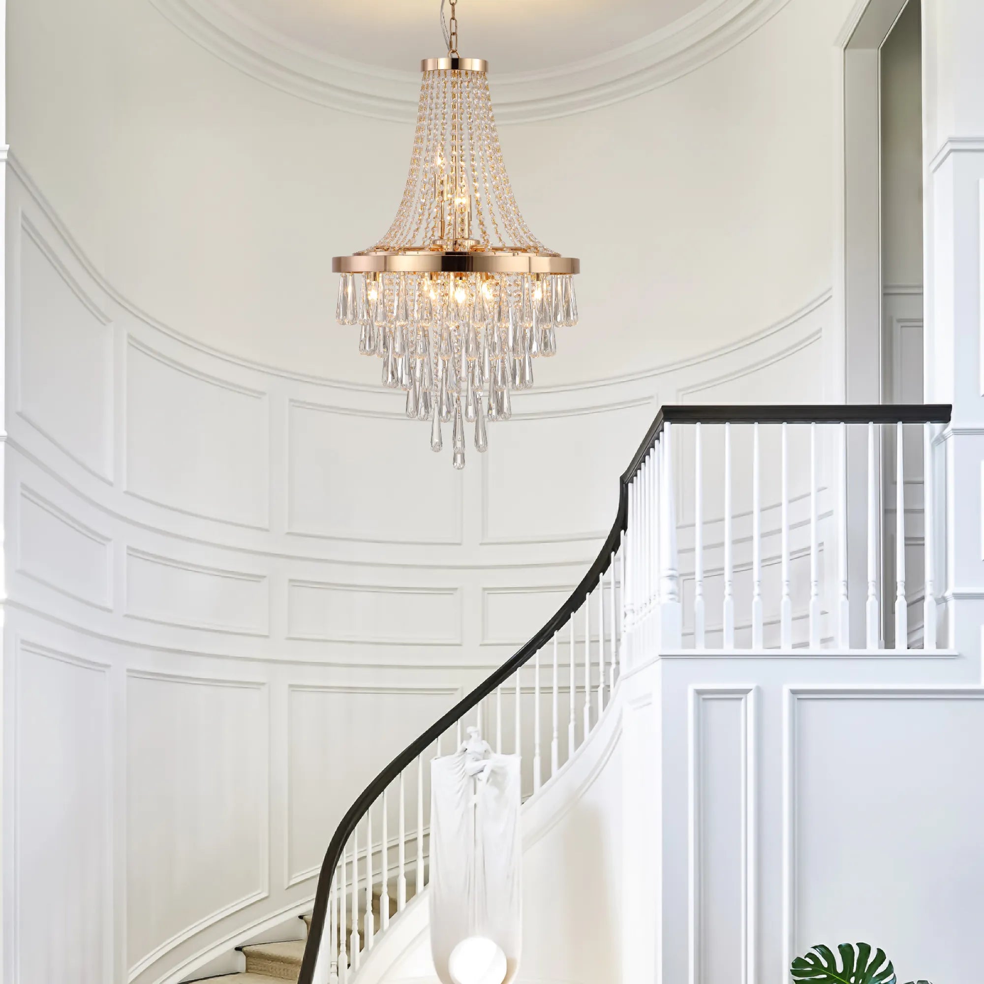 Modern Tiered Crystal Chandelier