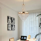 Modern Tiered Crystal Chandelier