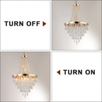 Modern Tiered Crystal Chandelier