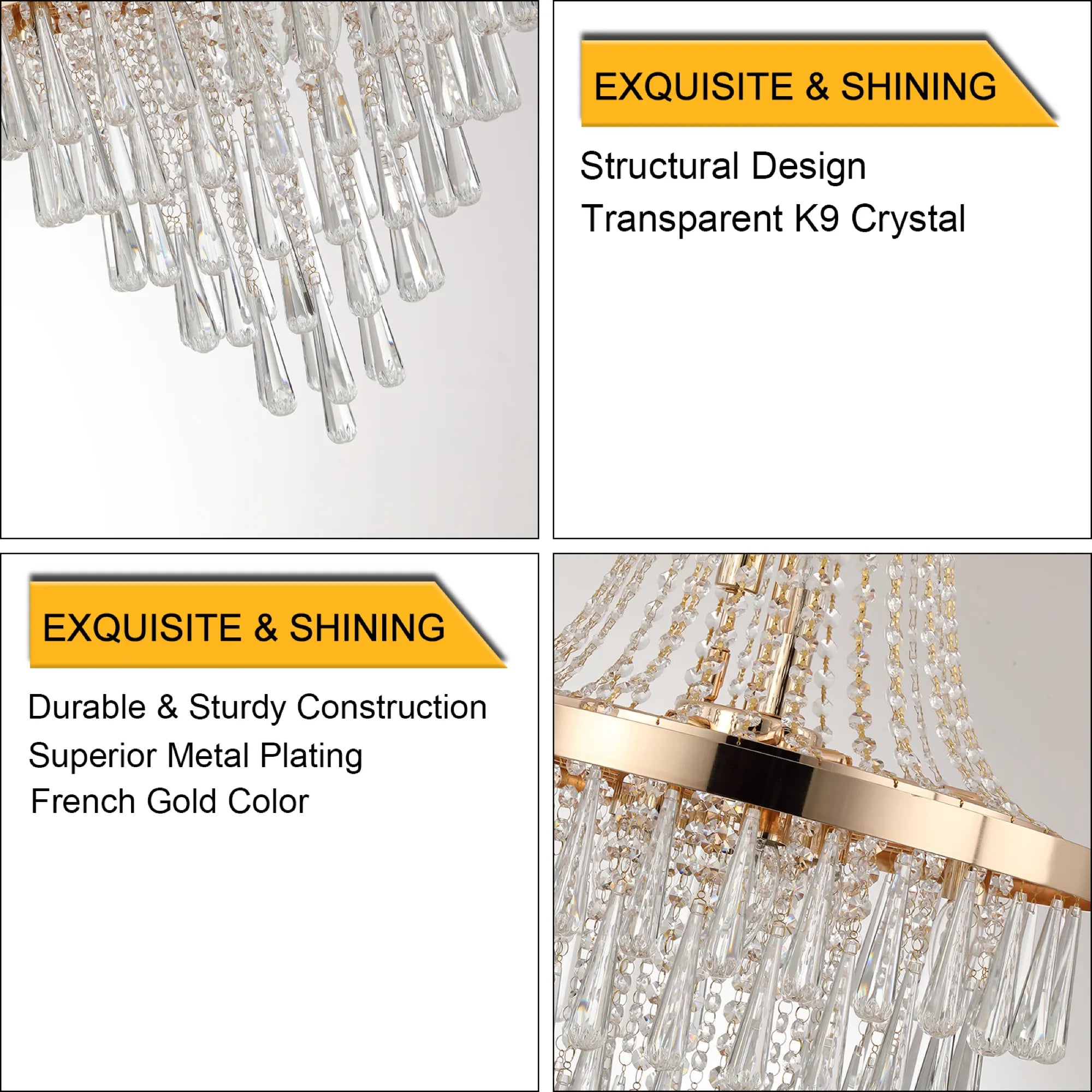 Modern Tiered Crystal Chandelier
