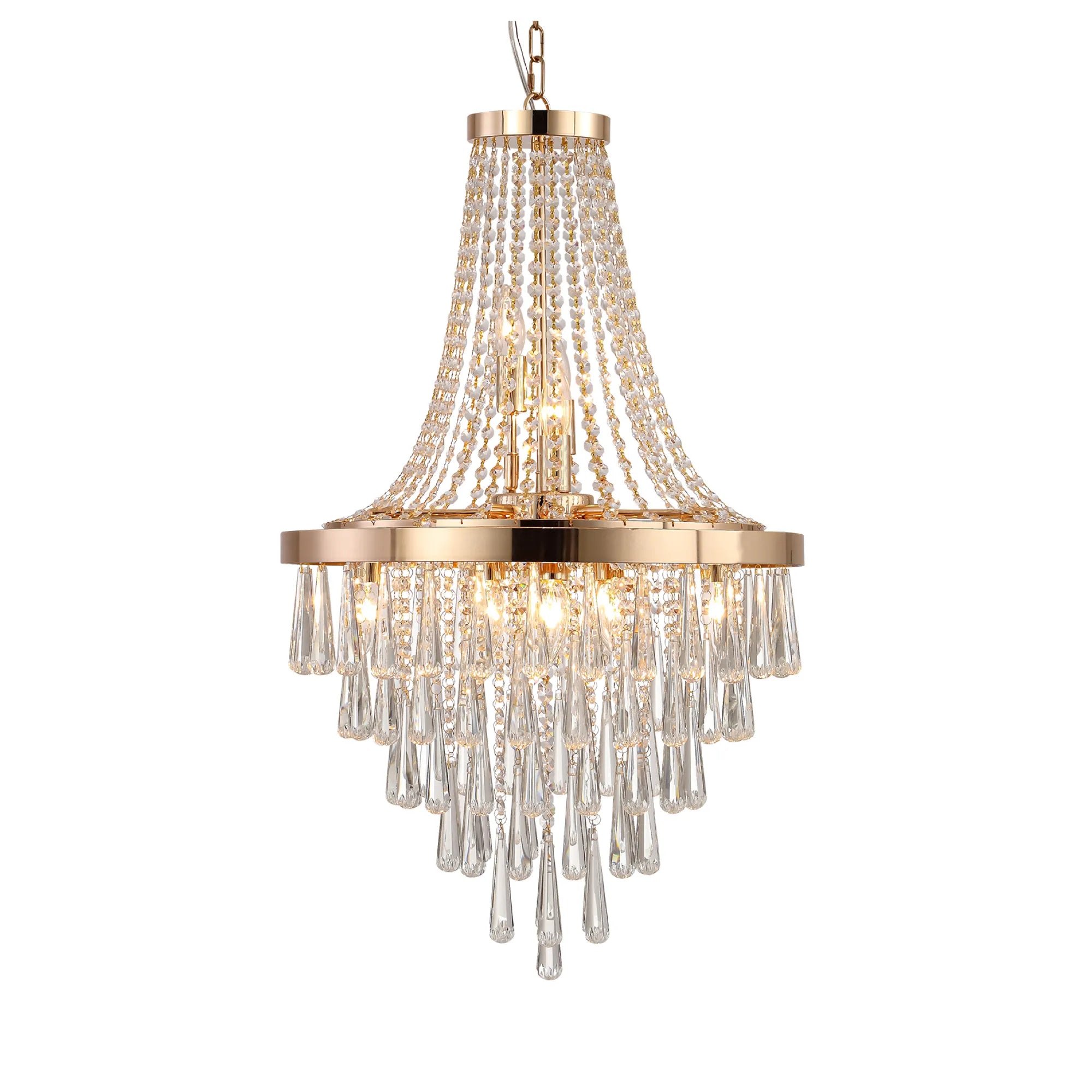 Modern Tiered Crystal Chandelier