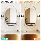 Modern Vertical Wall Sconce Set of 2, Imitation Marble Design