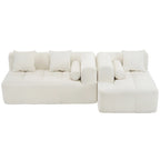 Modern 101” Modular Compressed Sofa with Deep Seats