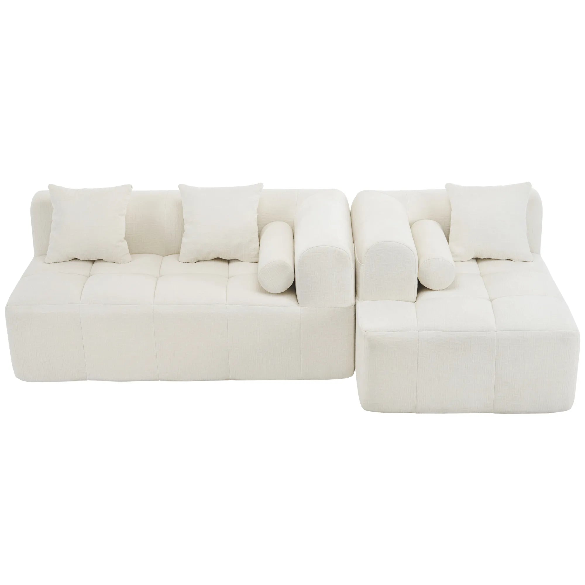 Modern 101” Modular Compressed Sofa with Deep Seats