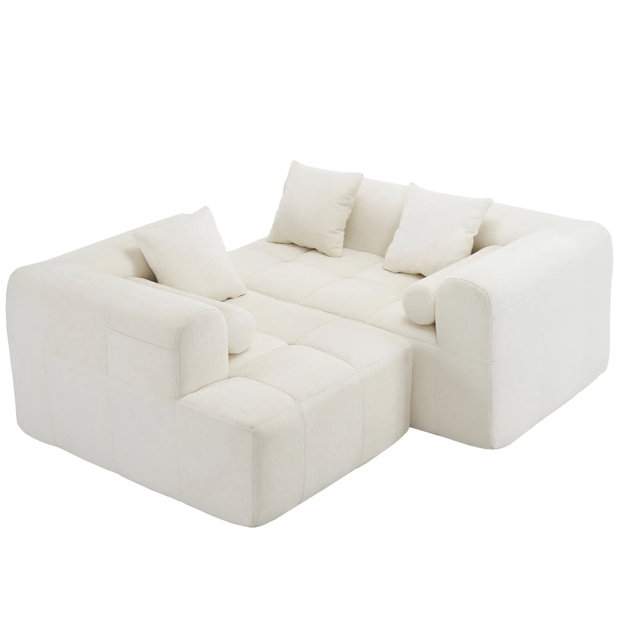 Modern 101” Modular Compressed Sofa with Deep Seats