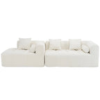 Modern 101” Modular Compressed Sofa with Deep Seats