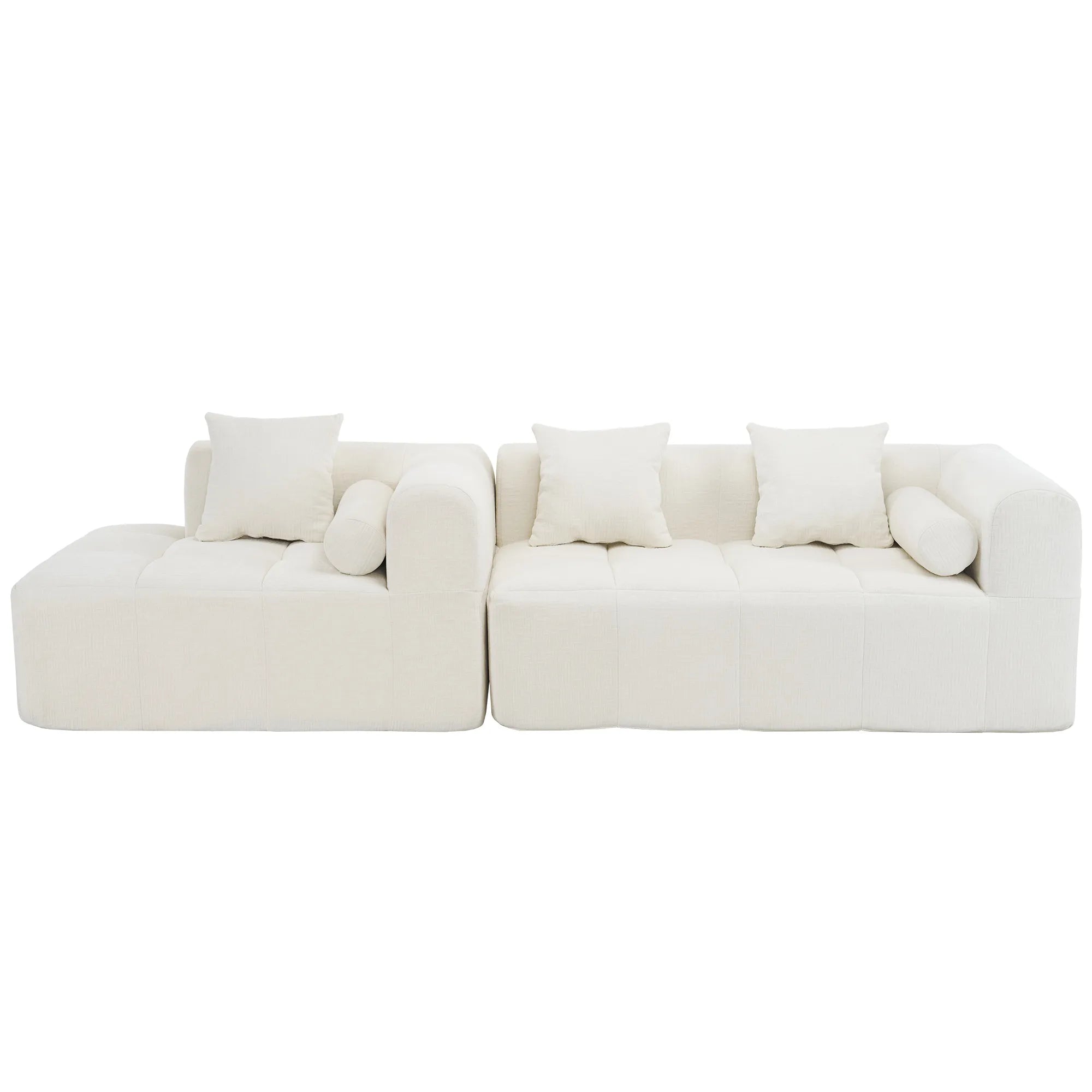 Modern 101” Modular Compressed Sofa with Deep Seats