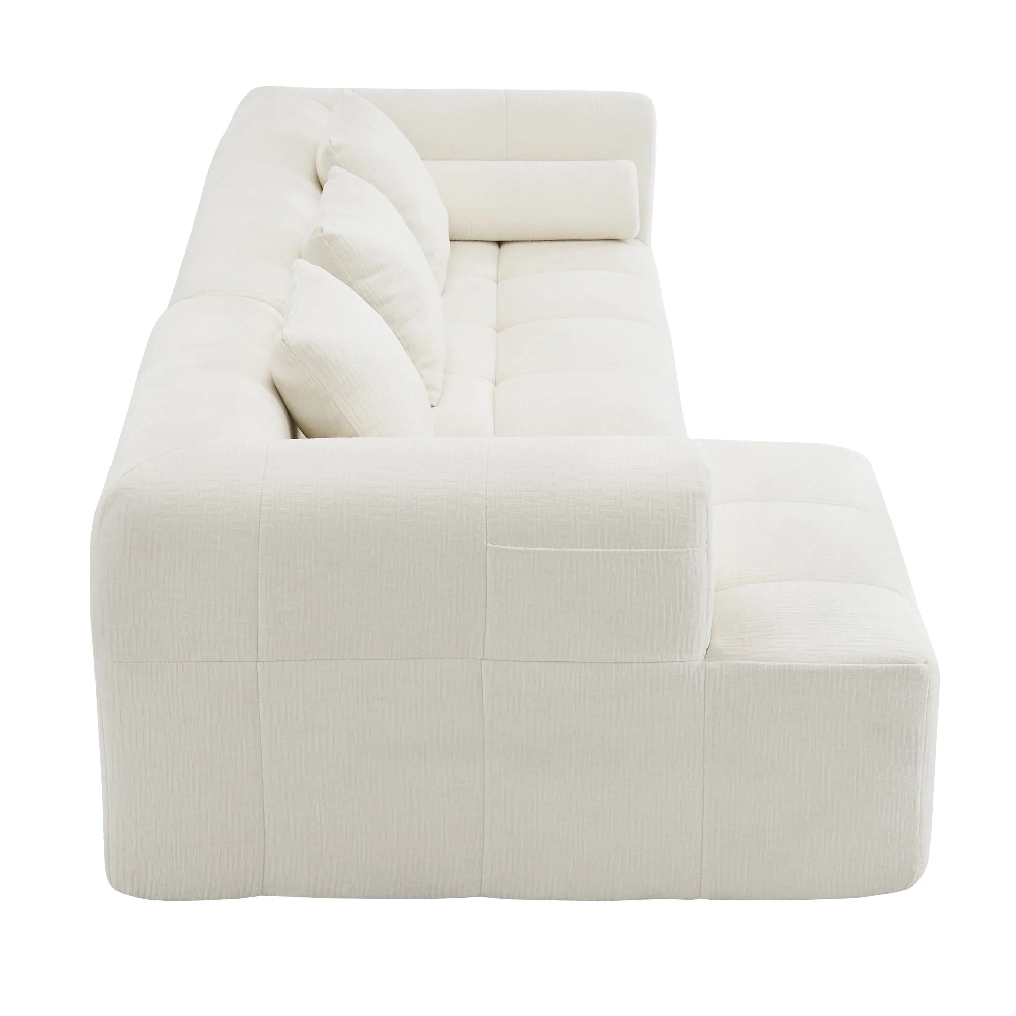 Modern 101” Modular Compressed Sofa with Deep Seats