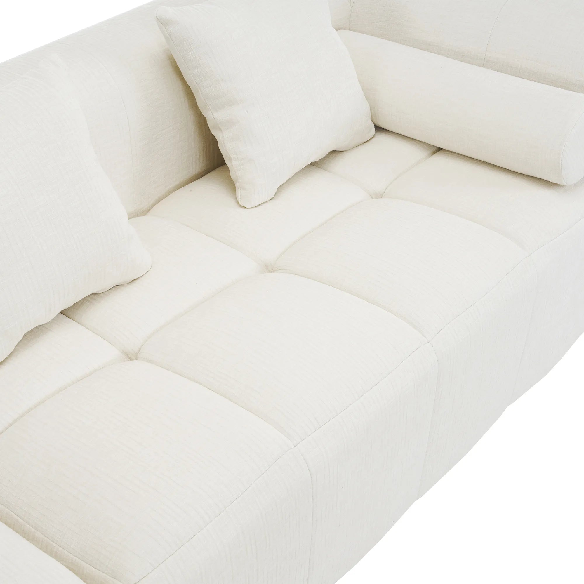 Modern 101” Modular Compressed Sofa with Deep Seats