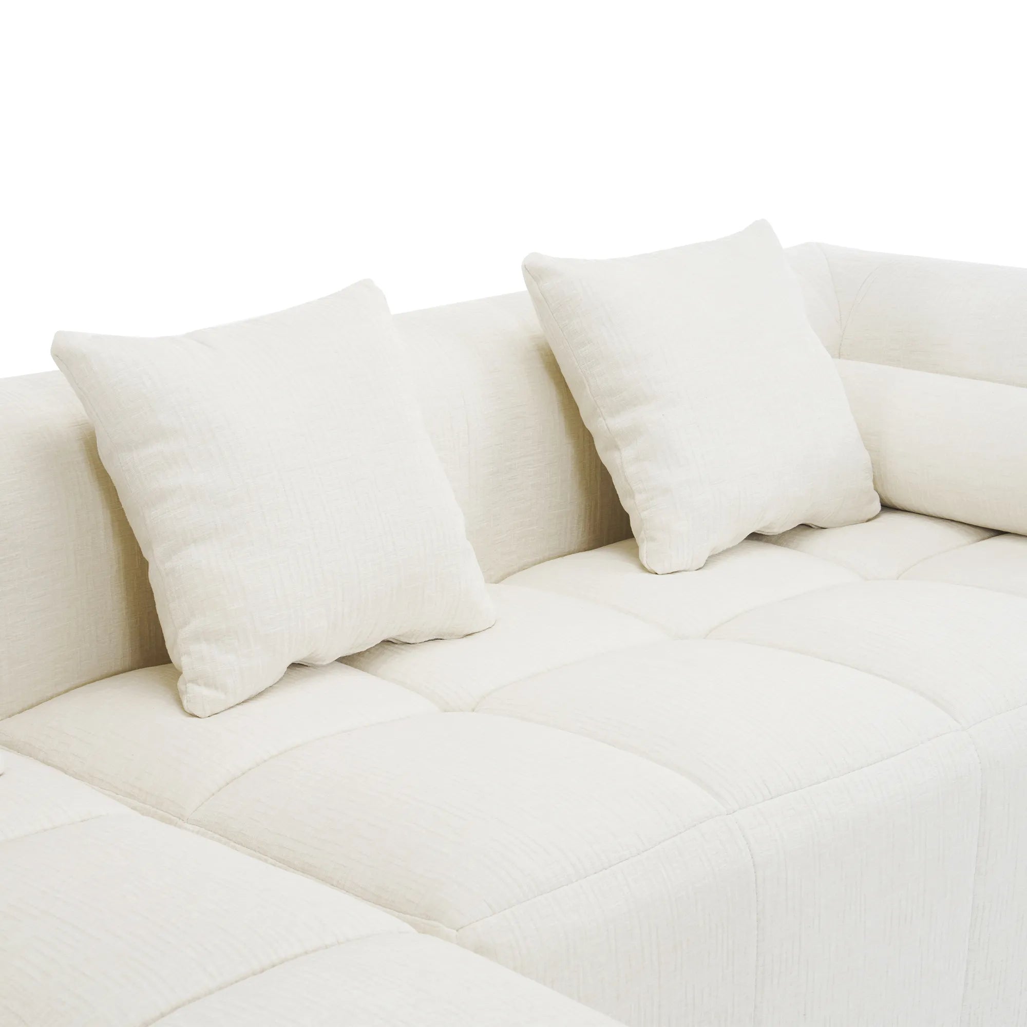 Modern 101” Modular Compressed Sofa with Deep Seats