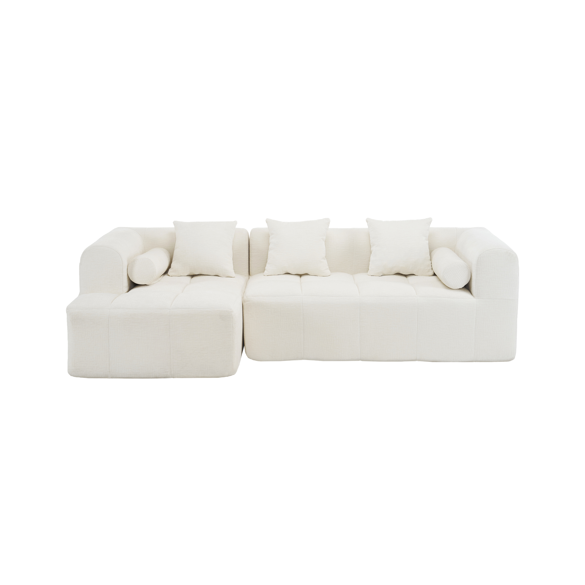Modern 101” Modular Compressed Sofa with Deep Seats