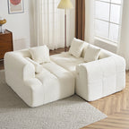Modern 101” Modular Compressed Sofa with Deep Seats
