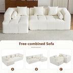 Modern 101” Modular Compressed Sofa with Deep Seats