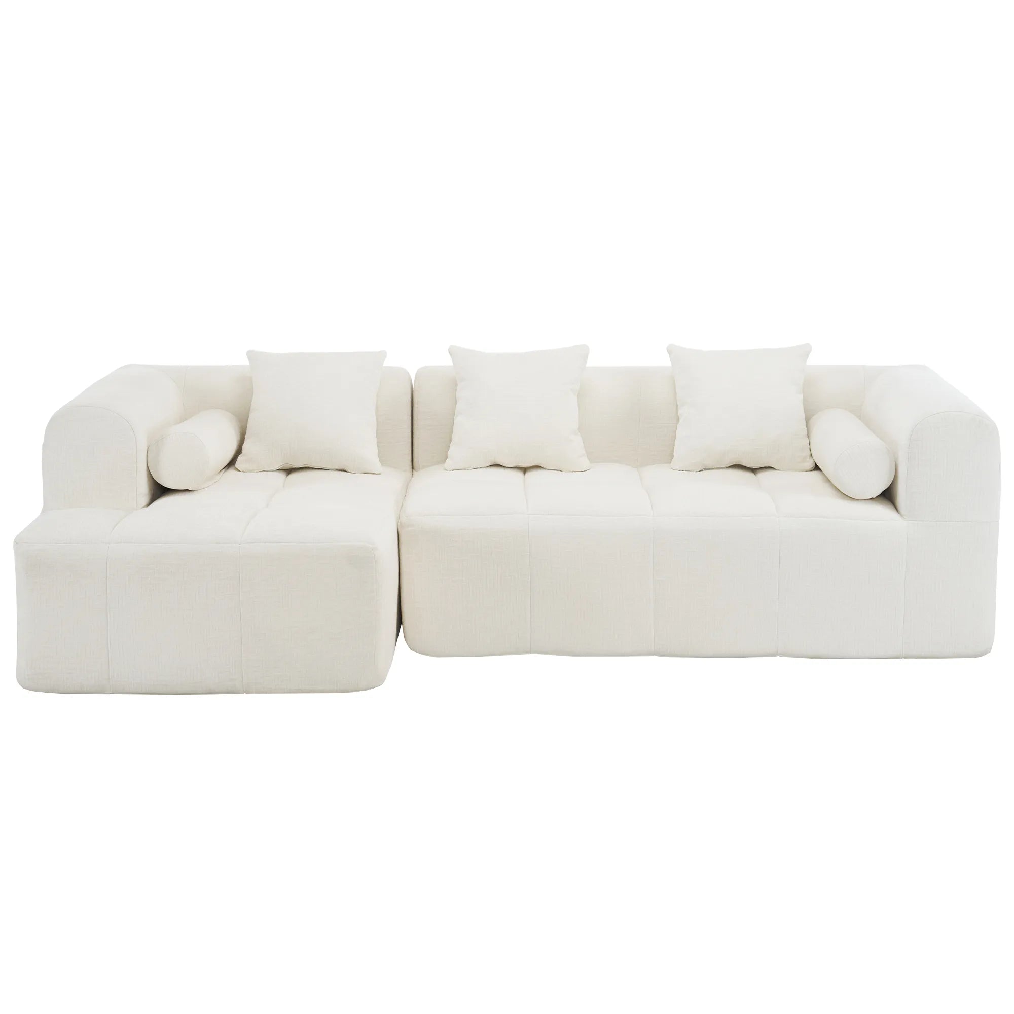 Modern 101” Modular Compressed Sofa with Deep Seats