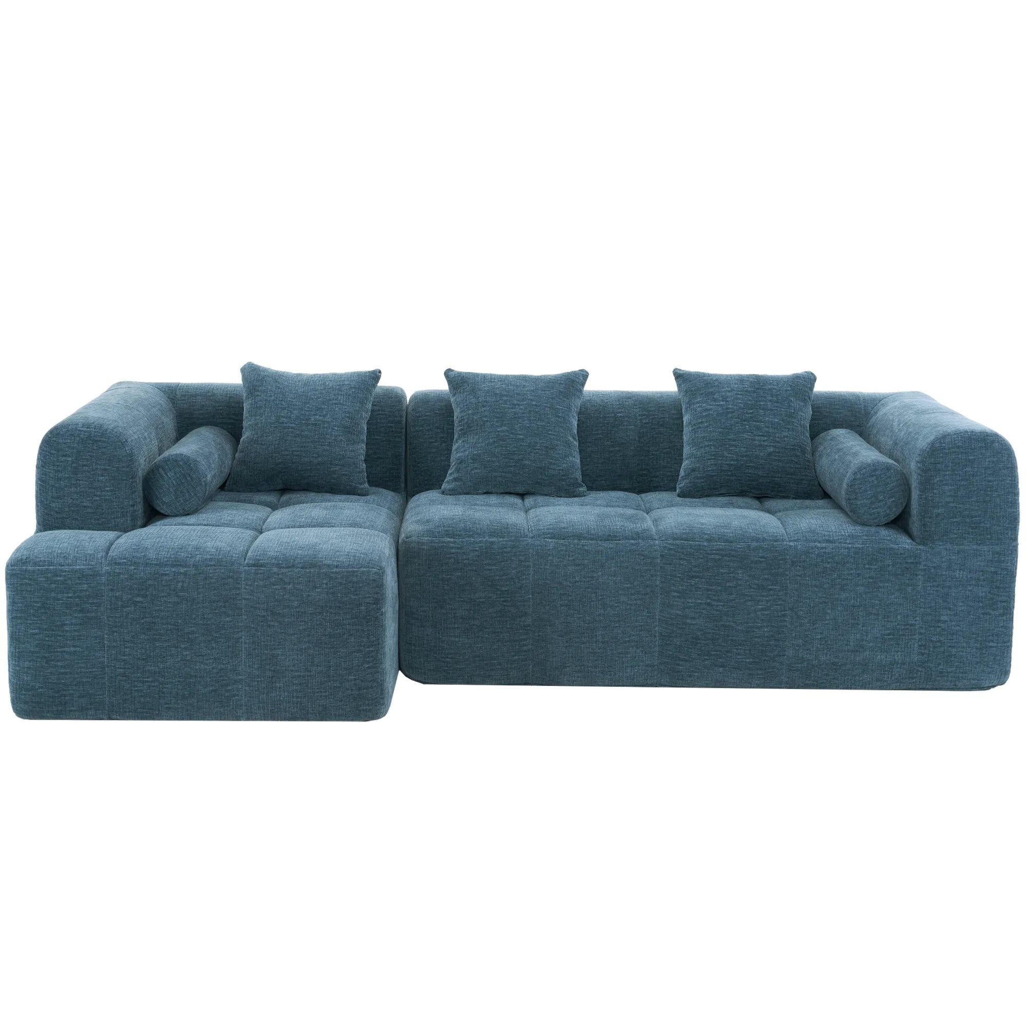 Modern 101” Modular Compressed Sofa with Deep Seats