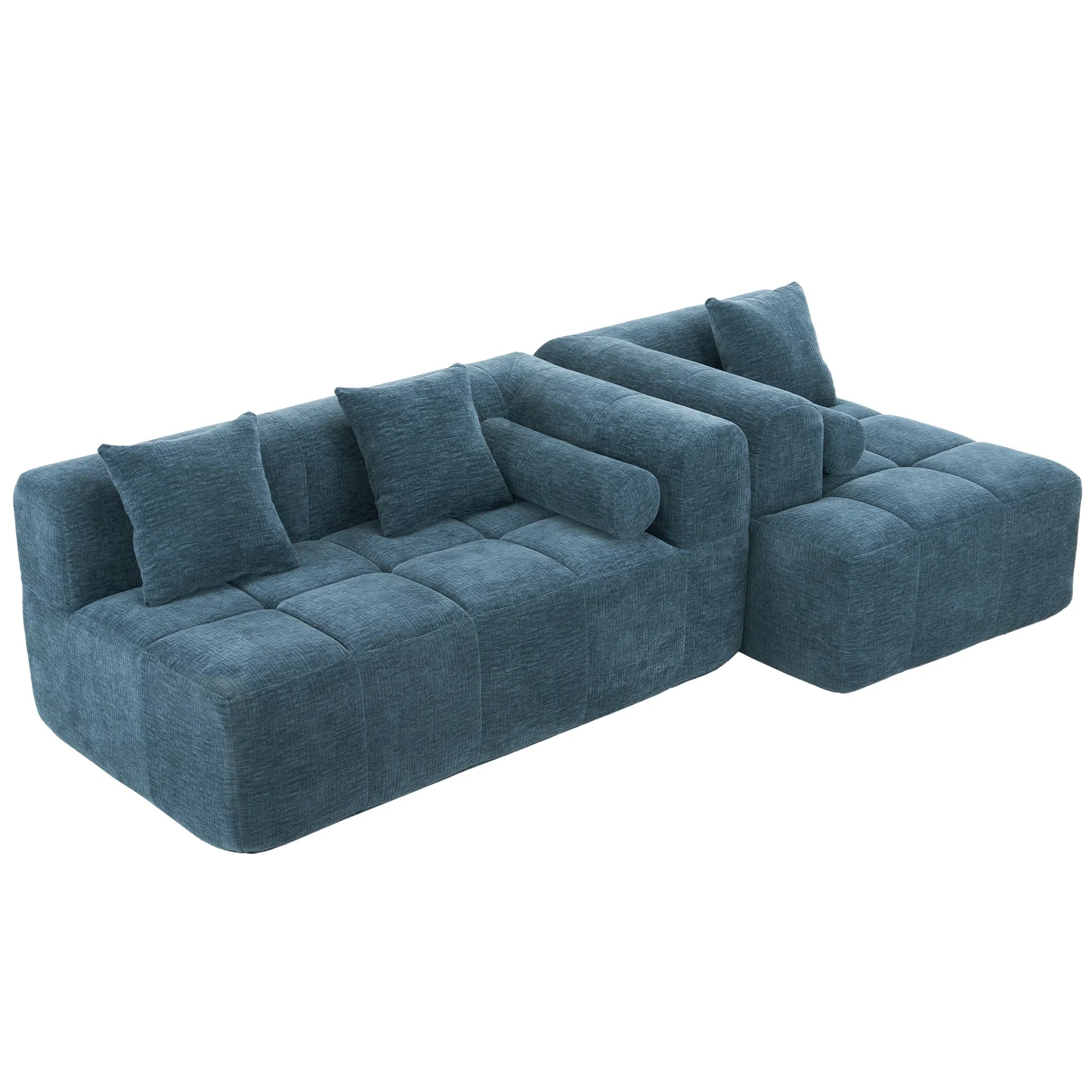 Modern 101” Modular Compressed Sofa with Deep Seats