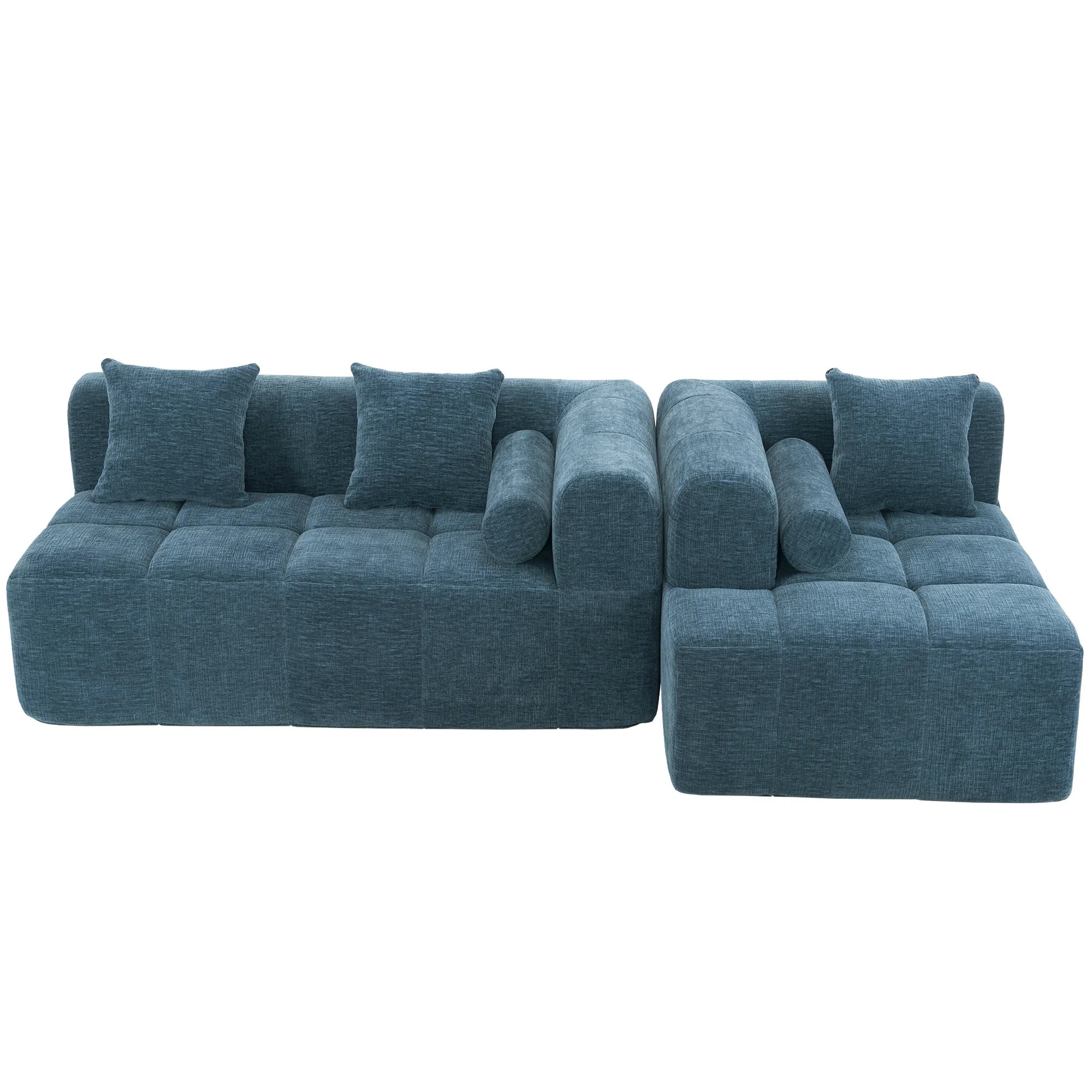 Modern 101” Modular Compressed Sofa with Deep Seats