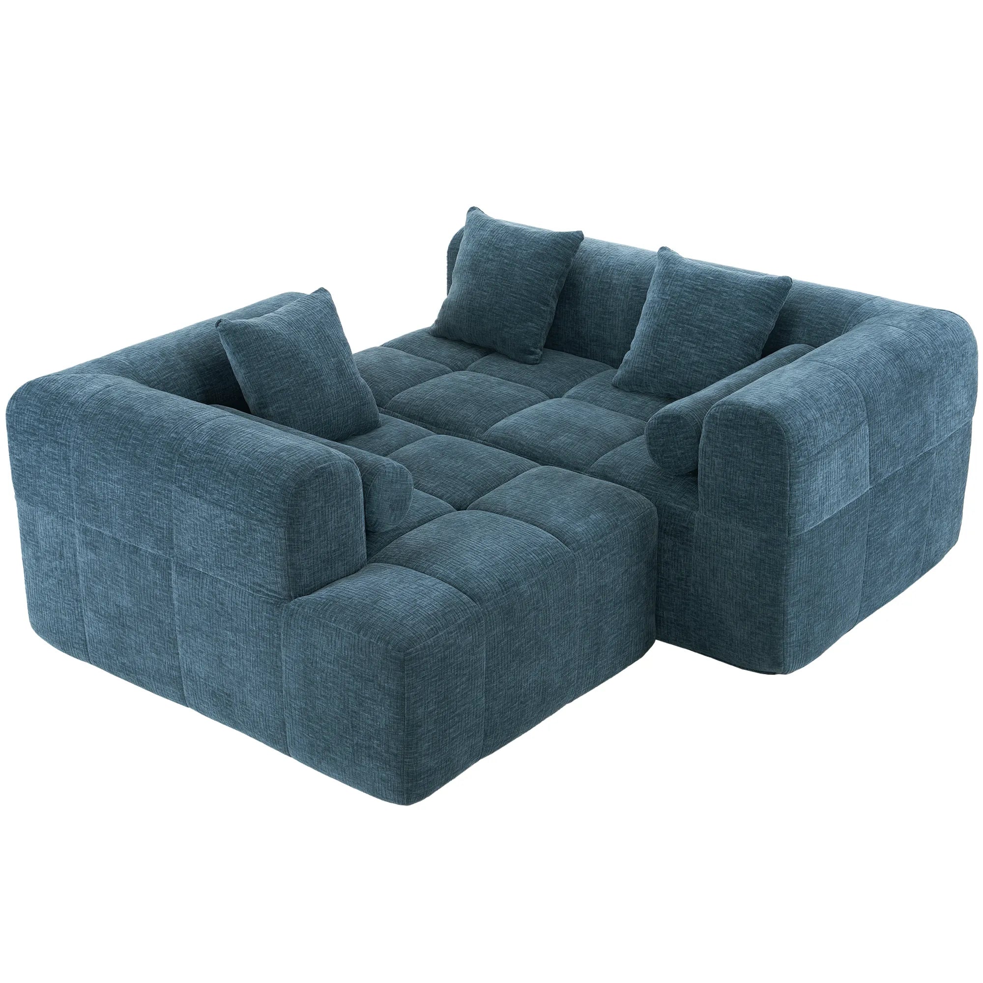 Modern 101” Modular Compressed Sofa with Deep Seats
