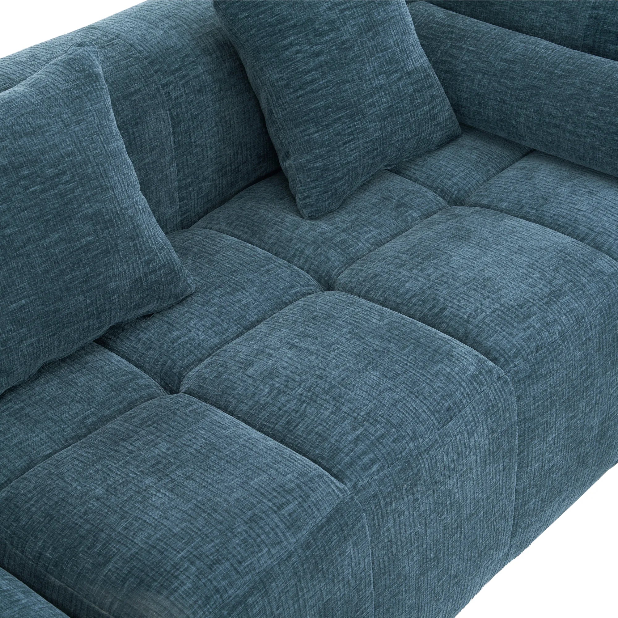 Modern 101” Modular Compressed Sofa with Deep Seats