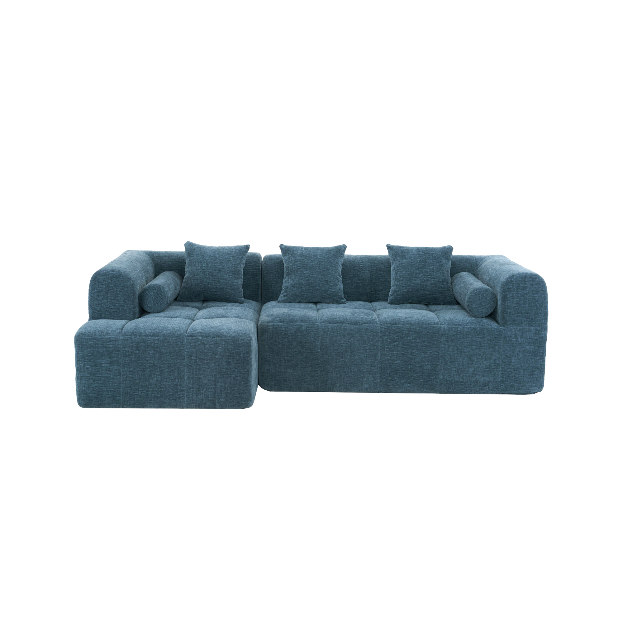 Modern 101” Modular Compressed Sofa with Deep Seats