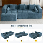 Modern 101” Modular Compressed Sofa with Deep Seats