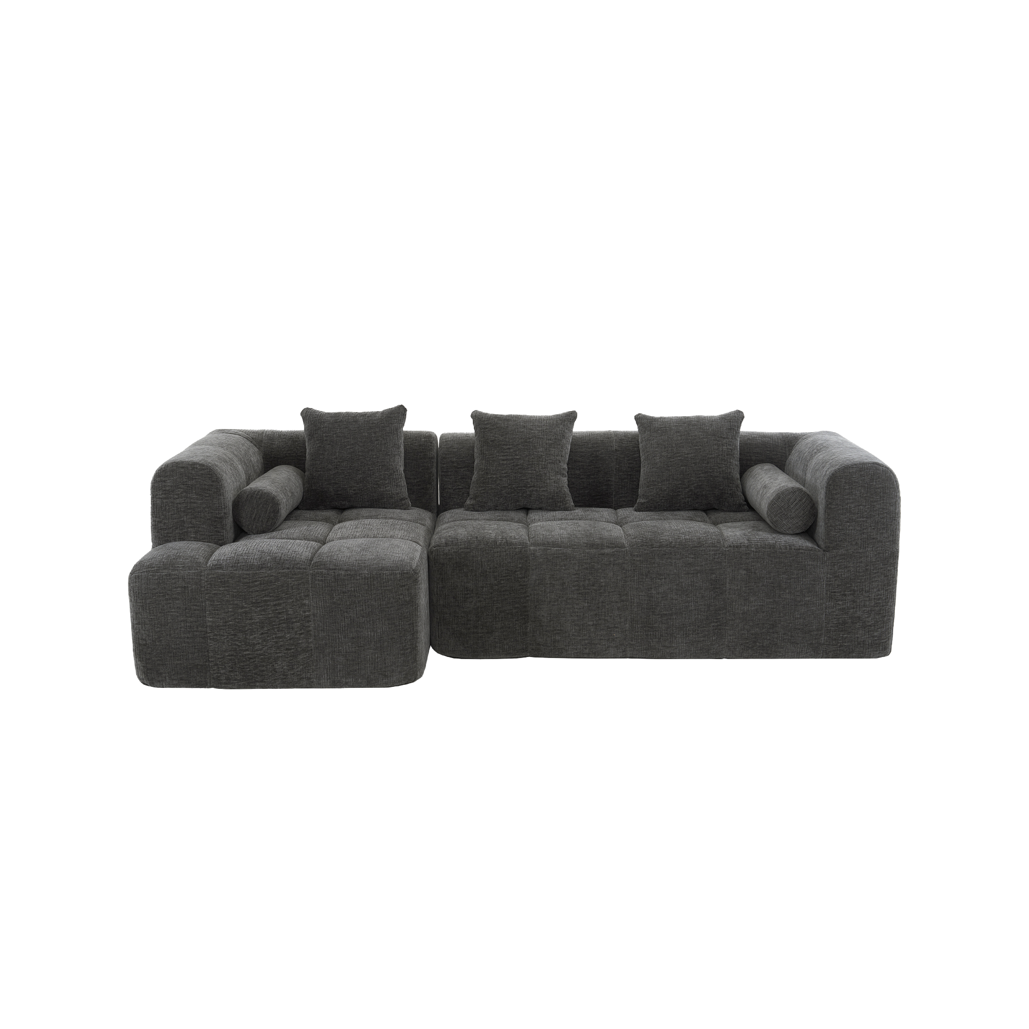 Modern 101” Modular Compressed Sofa with Deep Seats