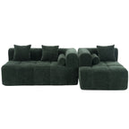 Modern 101” Modular Compressed Sofa with Deep Seats