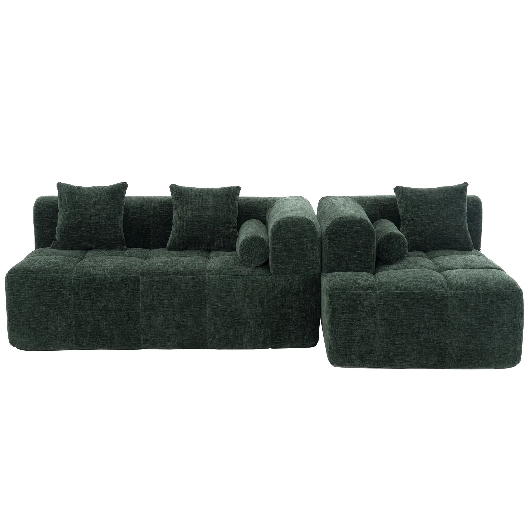Modern 101” Modular Compressed Sofa with Deep Seats