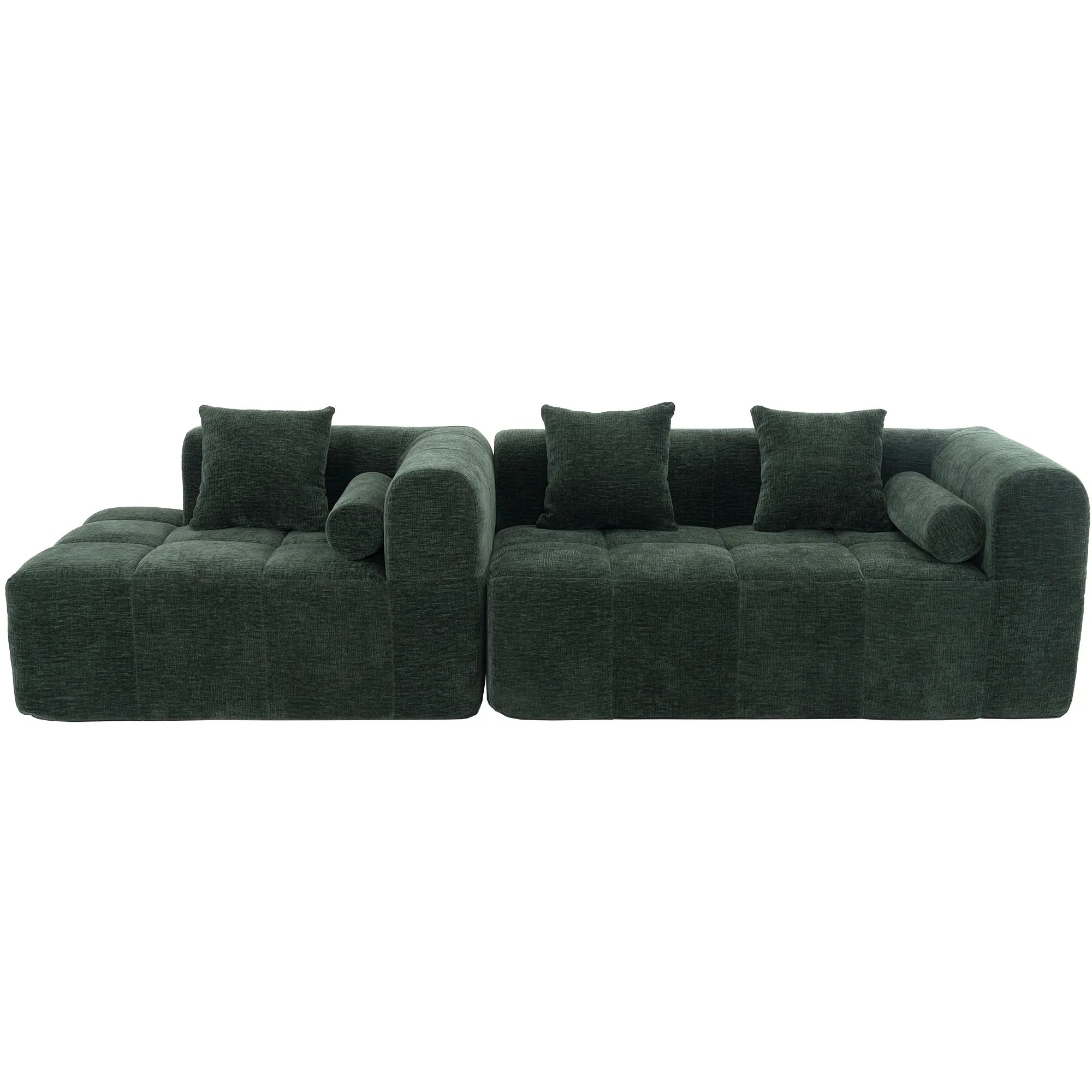 Modern 101” Modular Compressed Sofa with Deep Seats