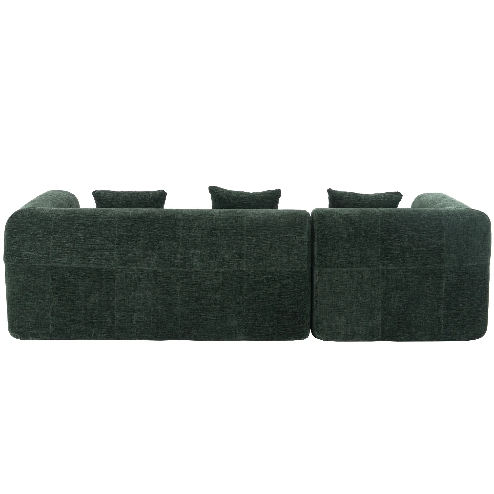 Modern 101” Modular Compressed Sofa with Deep Seats