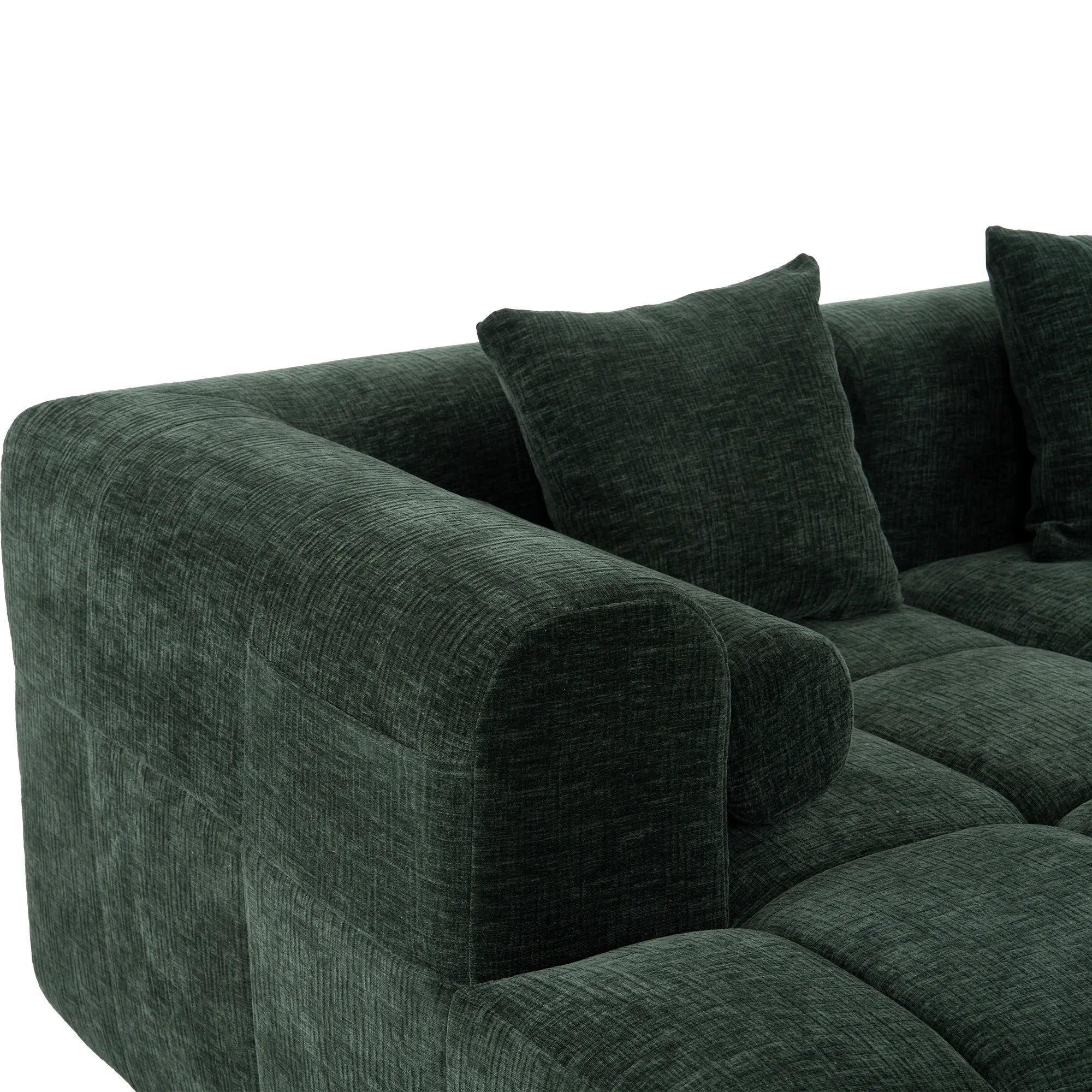 Modern 101” Modular Compressed Sofa with Deep Seats