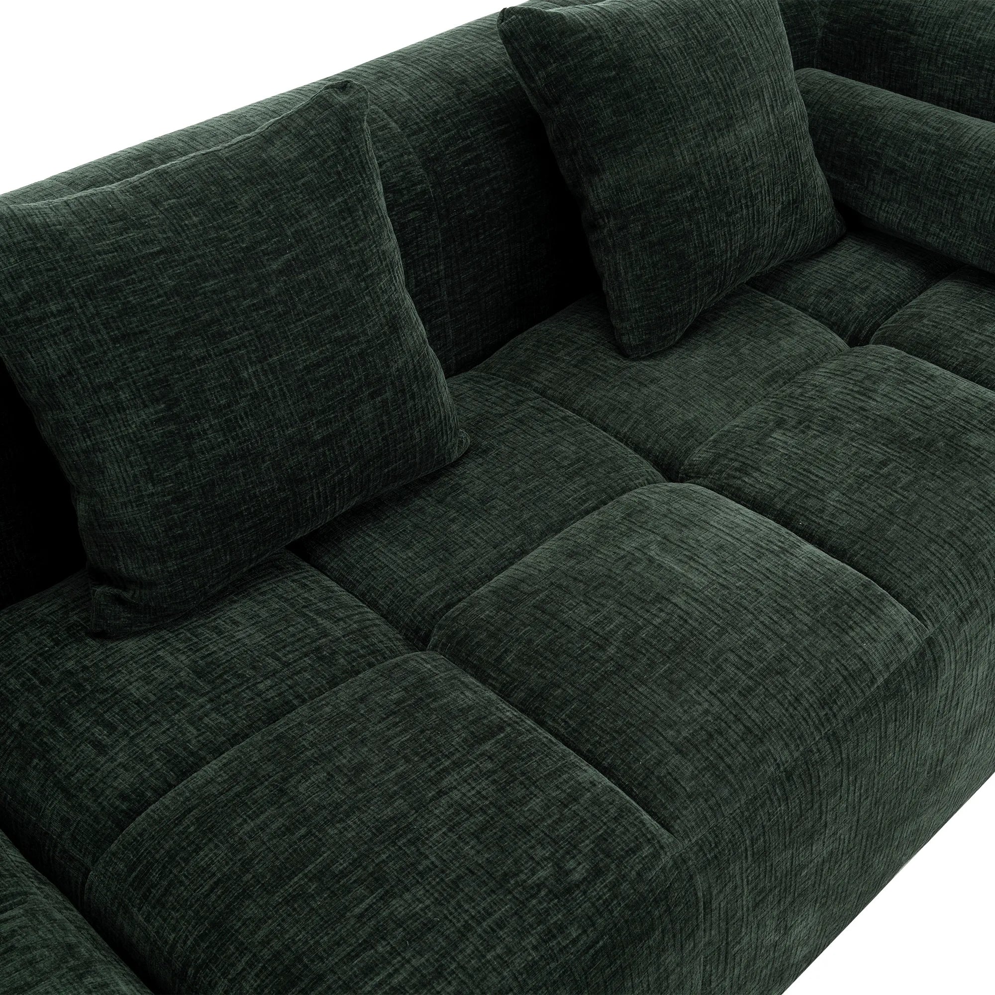 Modern 101” Modular Compressed Sofa with Deep Seats