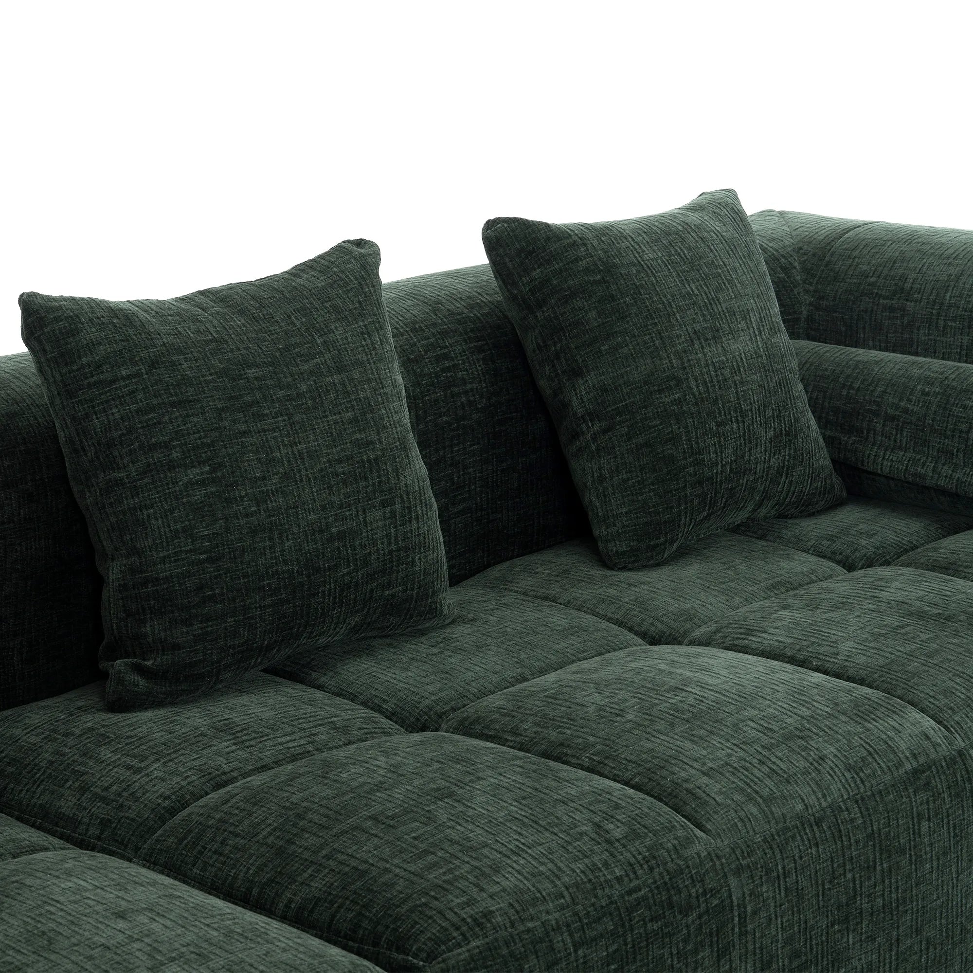 Modern 101” Modular Compressed Sofa with Deep Seats