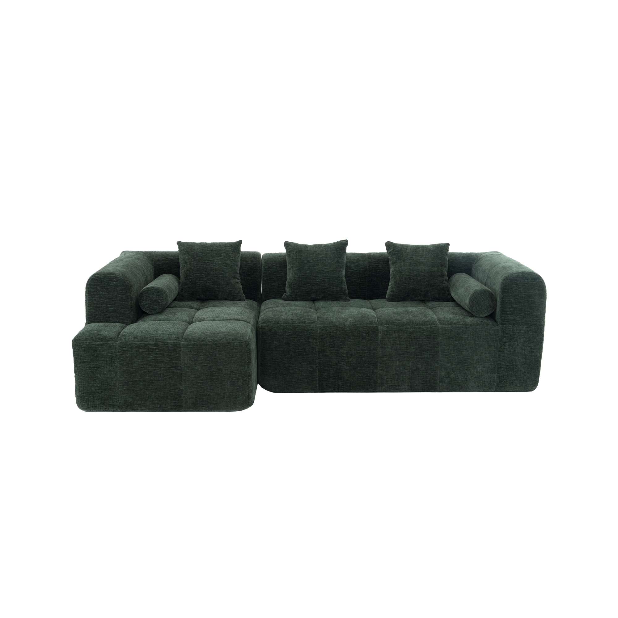 Modern 101” Modular Compressed Sofa with Deep Seats