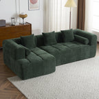 Modern 101” Modular Compressed Sofa with Deep Seats