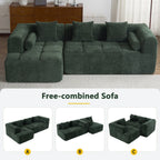 Modern 101” Modular Compressed Sofa with Deep Seats