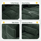 Modern 101” Modular Compressed Sofa with Deep Seats