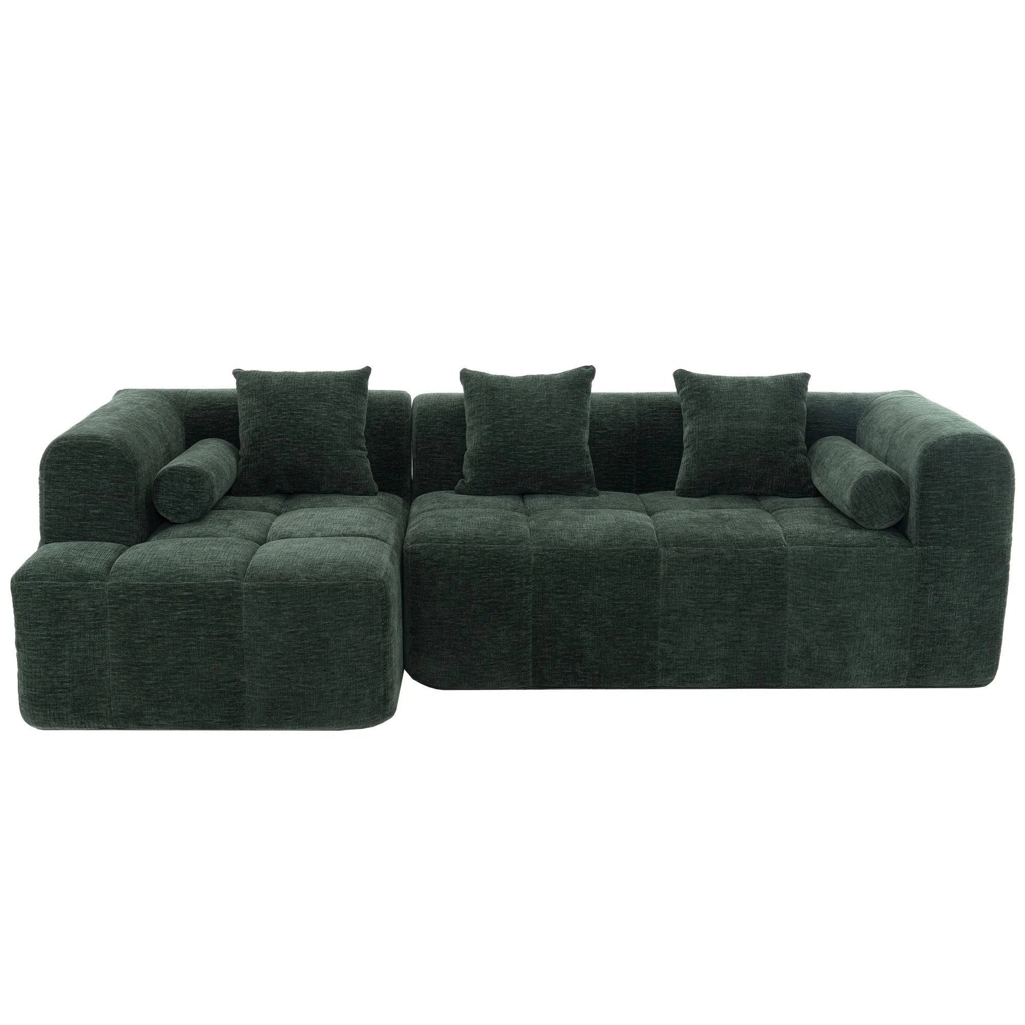 Modern 101” Modular Compressed Sofa with Deep Seats