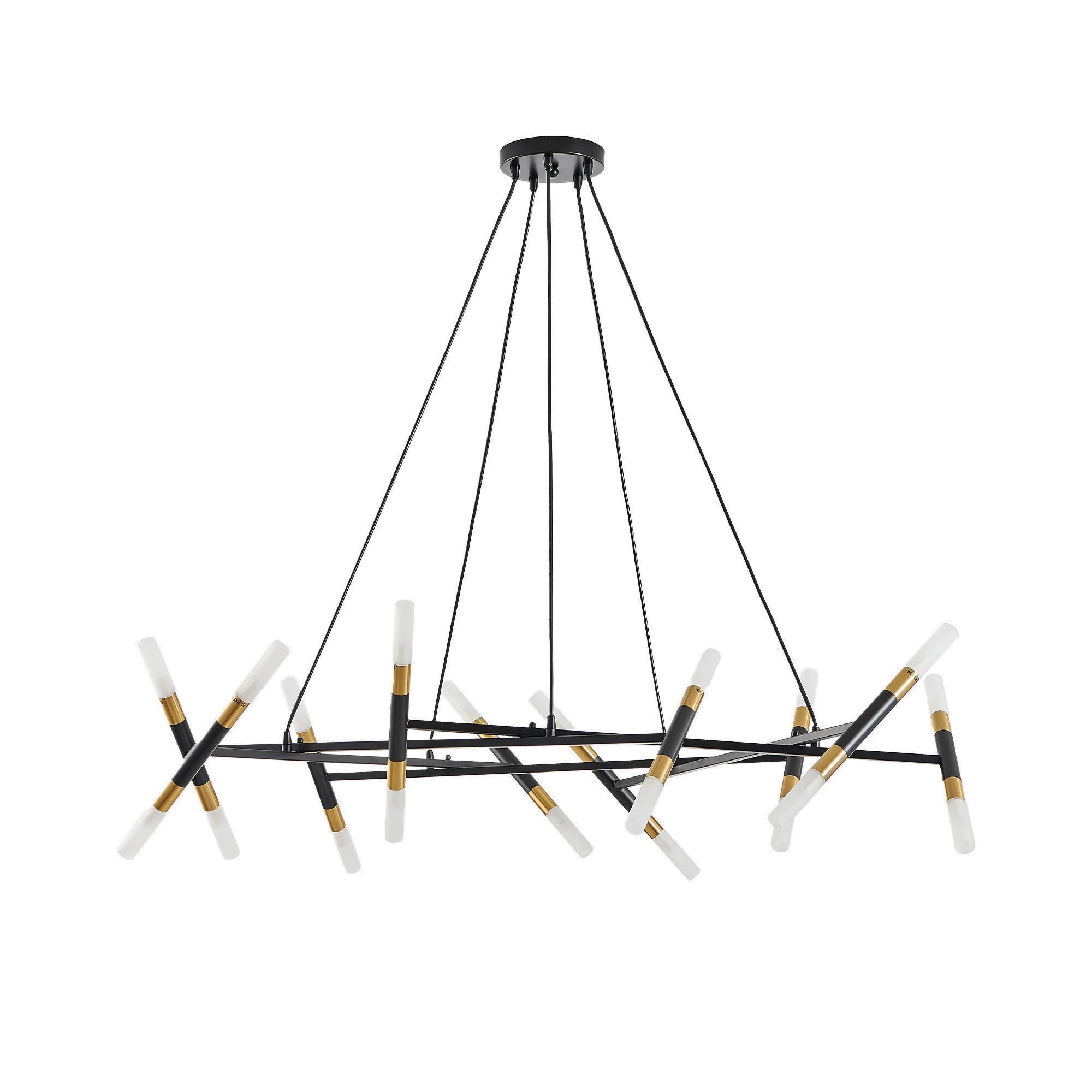 Modern 20 Lights Polygonal Chandelier Pendant Light