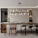 Modern 20 Lights Polygonal Chandelier Pendant Light