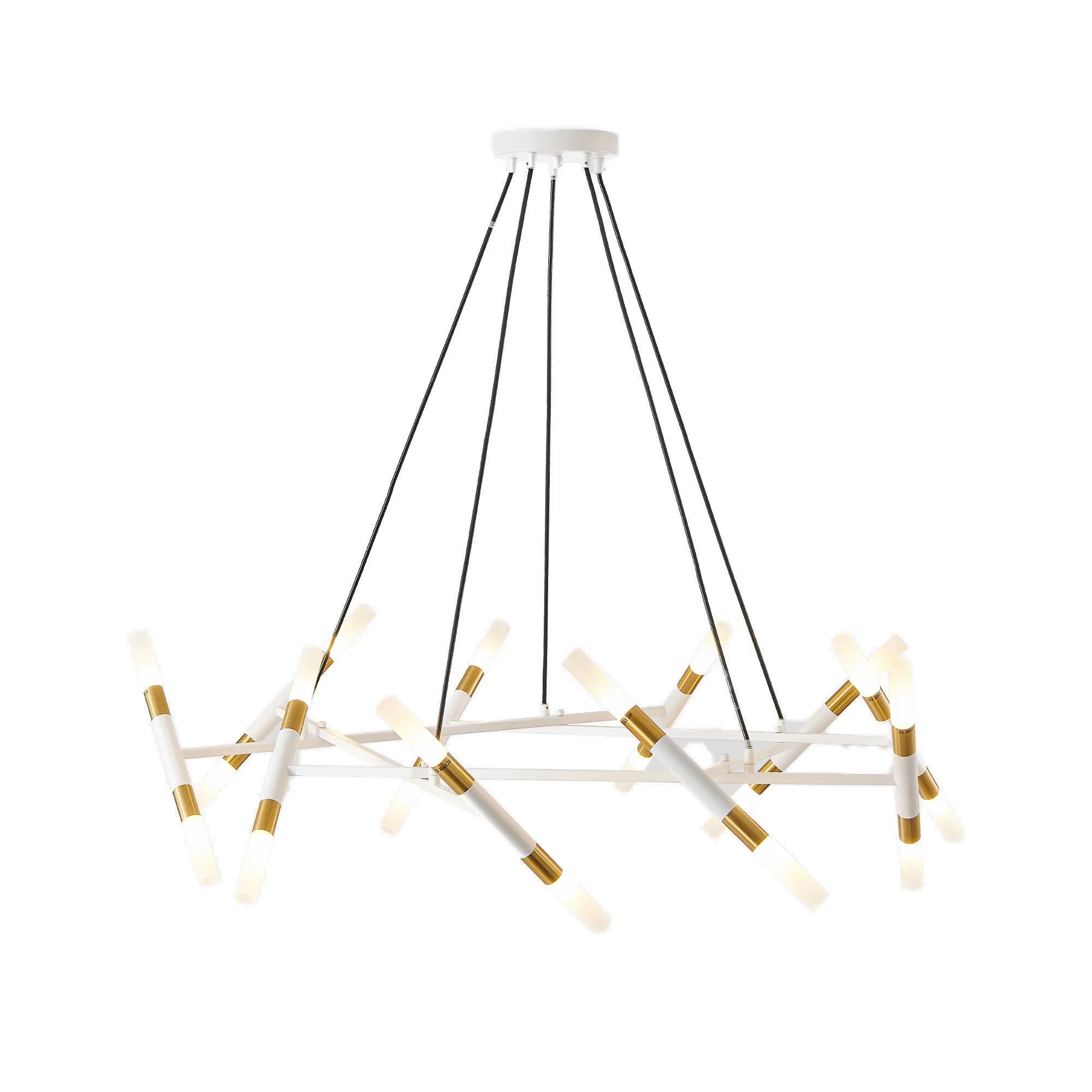 Modern 20 Lights Polygonal Chandelier Pendant Light