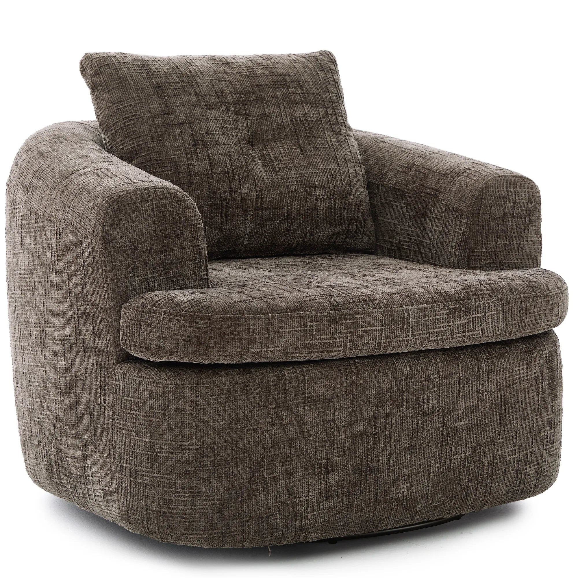 Modern 360° Swivel Barrel Accent Chair