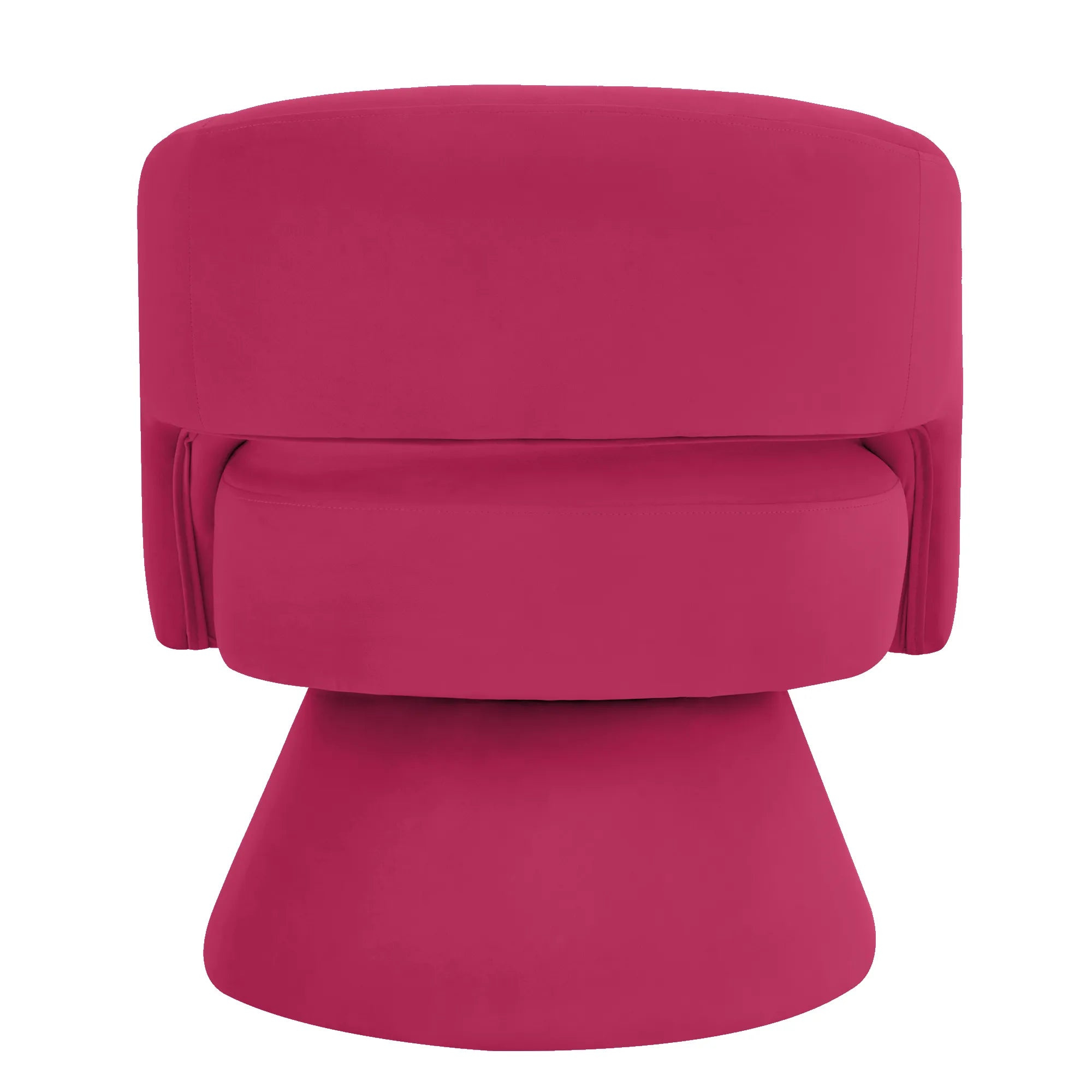 Modern 360° Swivel Velvet Barrel Accent Chair With Open Backrest